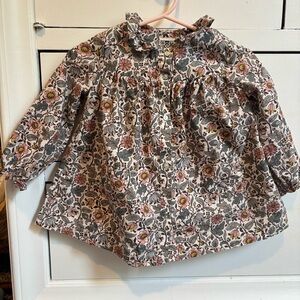 bonton bonheur baby dress liberty floral print 12 mo